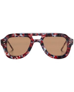 Thom Browne Pilot-Frame Sunglasses - Pink