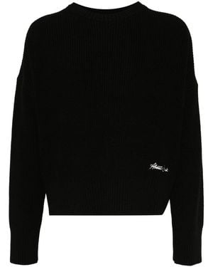 About Blank Banner Pullover Mit Rundem Ausschnitt - Schwarz