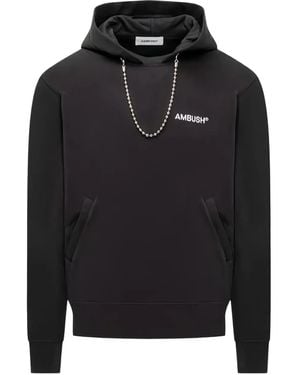 Ambush Chain-Embellisment Hoodie - Black