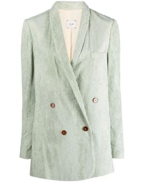 Alysi Double-Breasted Ribbed Blazer - Green