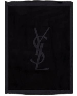 Saint Laurent ロゴ スカーフ - ブラック