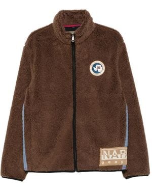 Napapijri Chaqueta Con Parche Del Logo - Marrón