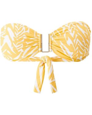 Melissa Odabash Animal-Print Strapless Bikini Top - Metallic