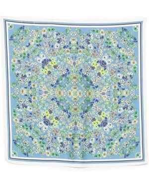 Marc O' Polo Floral-Print Silk Scarf - Blue