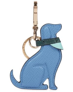 Smythson Panama Schlüsselanhänger - Blau