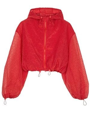 Cecilie Bahnsen Aisha Hooded Jacket - Red