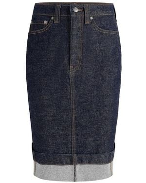 KHAITE Kendra Denim Skirt - Blue
