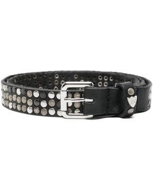 HTC Studded Leather Belt - ホワイト