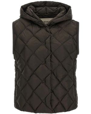 Weekend by Maxmara Giochi Diamond-Quilted Hooded Gilet - Black