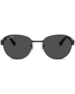 Ray-Ban Chromance Round-Frame Tinted Sunglasses - Gray