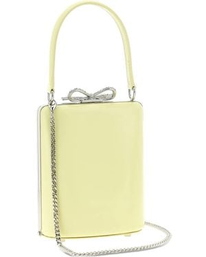 Self-Portrait Rhinestone-Bow Tote Bag - Yellow