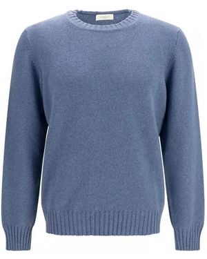 Piacenza Cashmere Crew-Neck Cashmere Sweater - Blue