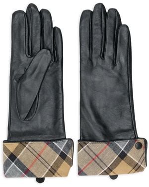Barbour Handschuhe Mit Karofutter - Schwarz