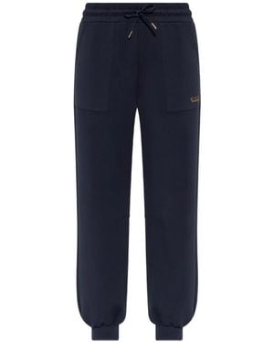 EA7 Sweatpants With Ribbed Cuffs - Blue