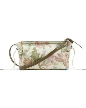 Maison Margiela Floral Drawstring Messenger Bag - Metallic