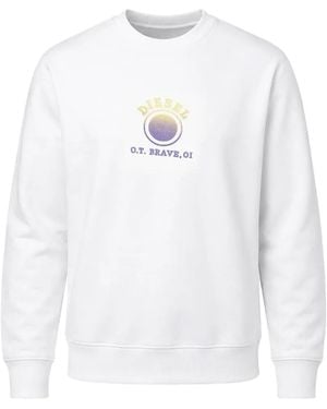 DIESEL Pull À Logo Imprimé - White