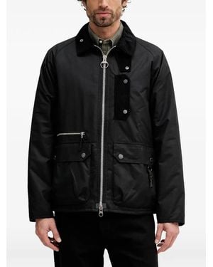 Barbour Tract Corduroy-Trim Pocket Jacket - Black