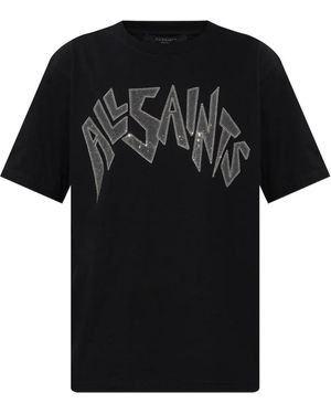 AllSaints Logo-Detail T-Shirt - Black