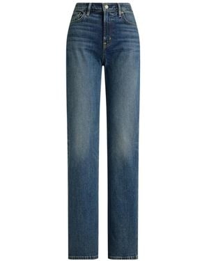 Ralph Lauren Vaqueros Rectos De Talle Alto - Azul