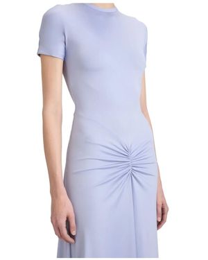 Victoria Beckham Gathered Waist Midi Dress - Blue