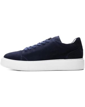 Poche Paris Suede Trainers - Blue