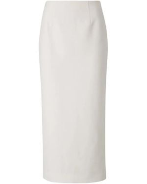 Roland Mouret Crepe Midi Skirt - White