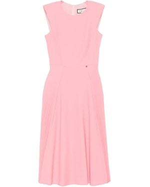 Nissa Pleated Sleeveless Midi Dress - Pink