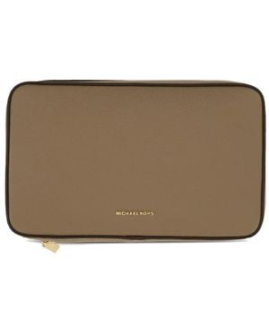 MICHAEL Michael Kors Logo-Plaque Leather Wallet - Brown