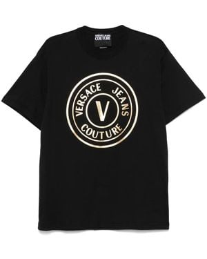 Versace Jeans Couture V-emblem Tシャツ - ブラック