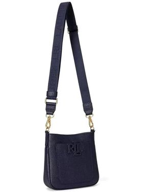Ralph Lauren Cameryn Embossed-Logo Cross Body Bag - Blue