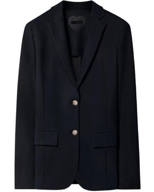 Rrd Single-Breasted Notched-Lapels Blazer - Blue