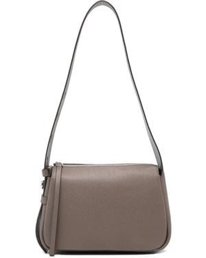 Tory Burch Leather Shoulder Bag - Gray