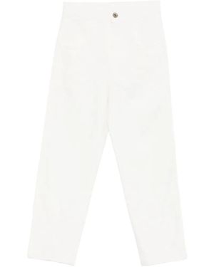 Eleventy Belt-Loops Trousers - White