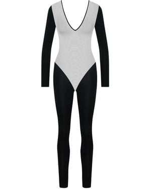 Maison Close Mono Pure Tentation Con Espalda Descubierta Y Manga Larga - Negro