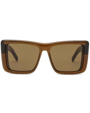 Saint Laurent Howl Rectangle-Frame Sunglasses - Grey