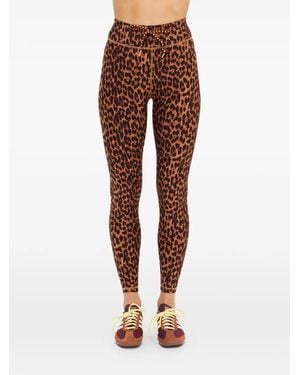 The Upside Malawi Animal-Print Leggings - Brown