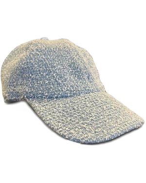 Eleventy Textured Cotton-Blend Cap Hat - White