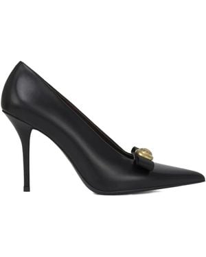 POTAMY 100Mm Leather Heeled Pumps - Black