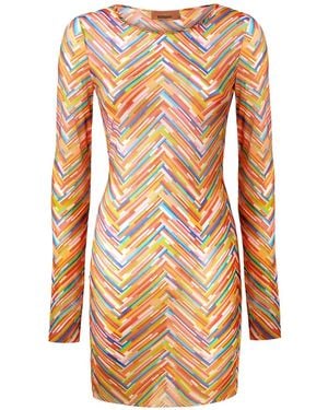 Missoni Printed Mini Dress - Orange