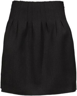 ShuShu/Tong Low-Waist Pleated Mini Skirt - Black