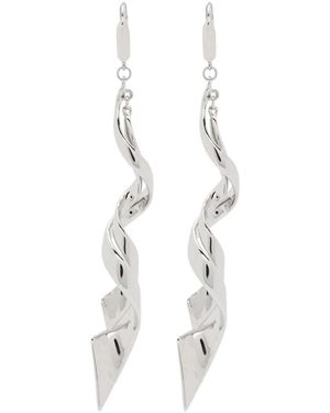 Eddie Borgo Pendientes Spiraled Ribbon - Blanco