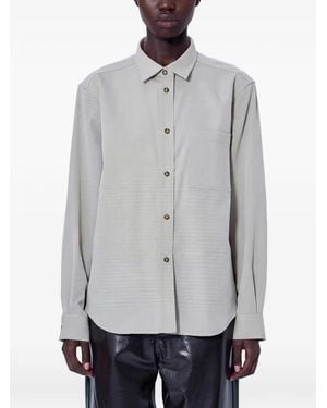 Rohe Textured-Weave Button-Down Shirt - Grey
