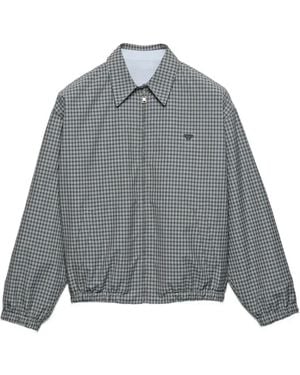 Prada Checked Poplin Jacket - Grey