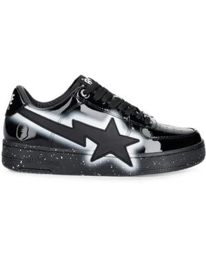 A Bathing Ape Bape Sta Spray-Effect Low-Top Sneakers - Black
