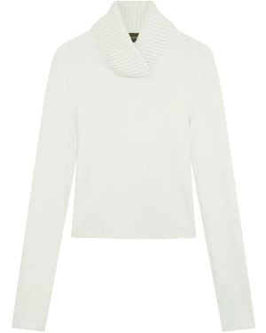 16Arlington Cary V-Neck Jersey Jumper - White
