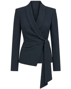 Patrizia Pepe Tie Belt Blazer - Blue