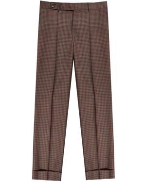 Incotex Houndstooth Trousers - Brown
