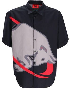HUGO X Racing Bulls 'ebull Red Bull' シャツ - ブルー