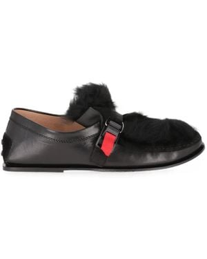Tod's Faux Fur-Trim Loafers - Black