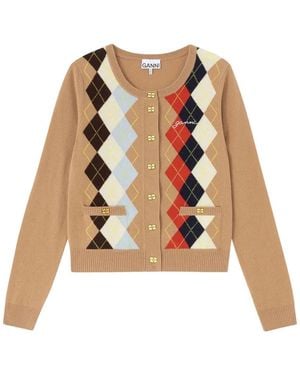 Ganni Jumpers - White